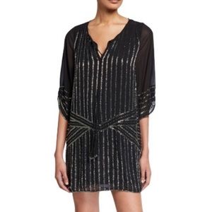 Tolani Beaded Embellished Dress with Tassel Detail